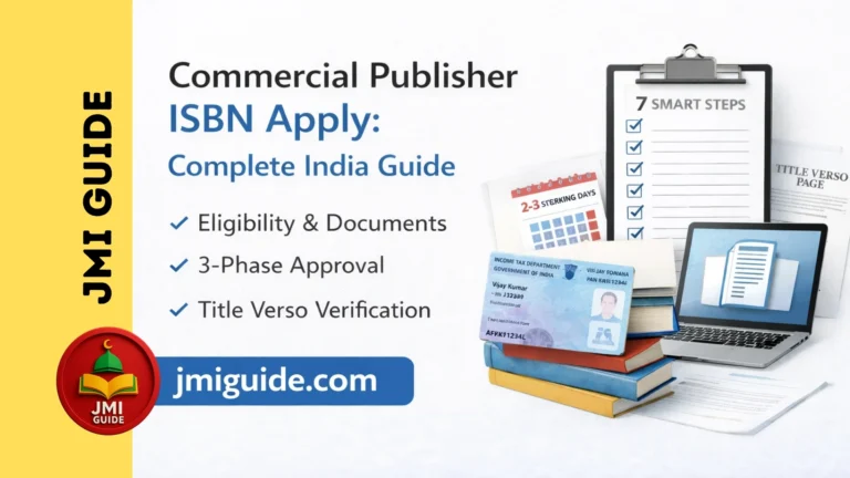 Commercial publisher ISBN apply steps
