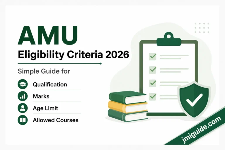 AMU Eligibility Criteria 2026 qualification age limit marks allowed courses guide